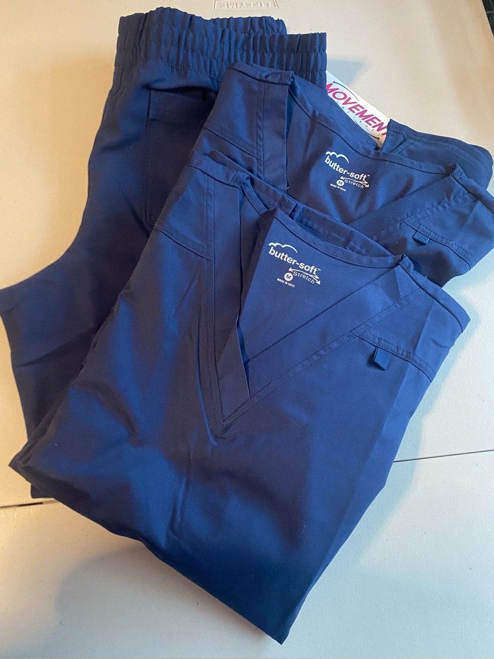 Butter-Soft Navy blue comfy workwear scrub pant & tops M